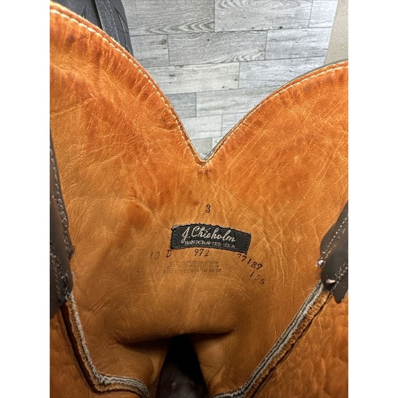 Vintage J. Chisholm Lizard Skin Leather Western Cowboy Riding Boots Size 10 USA - Picture 6 of 6